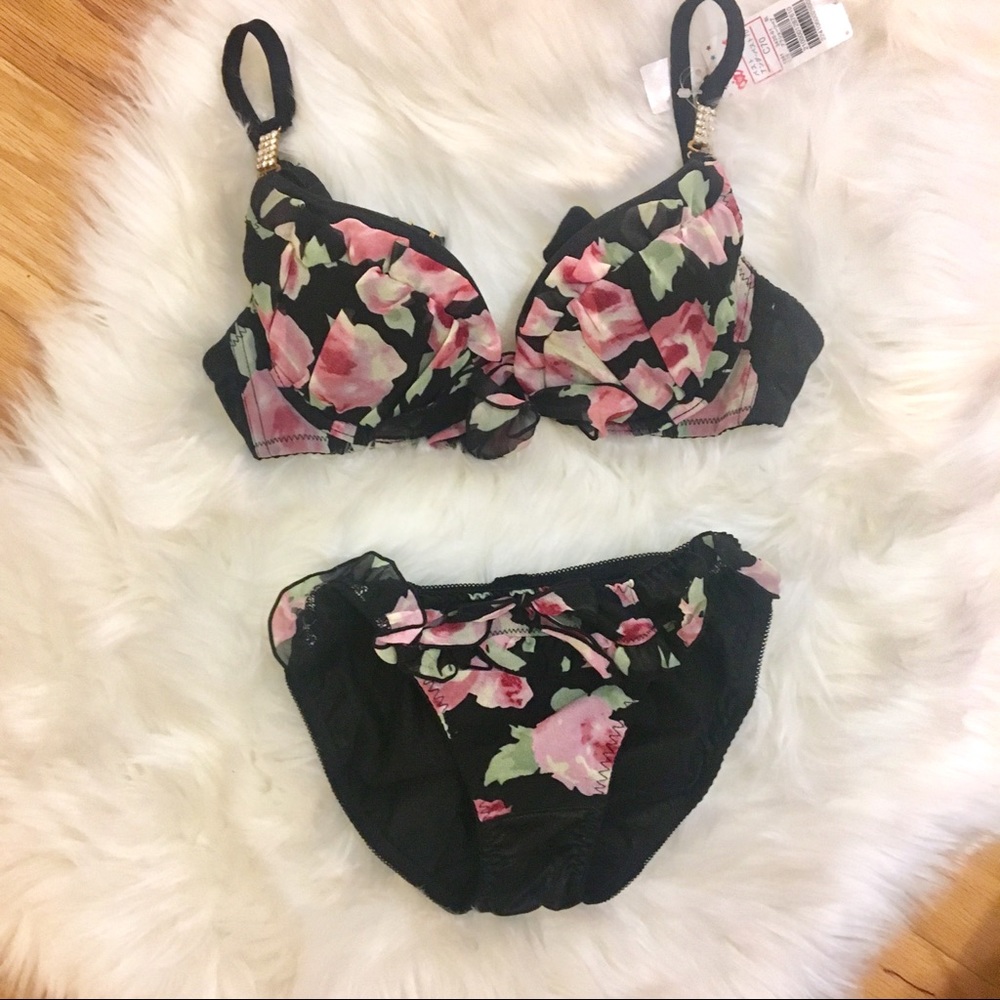 Floral Bra & Panties Set